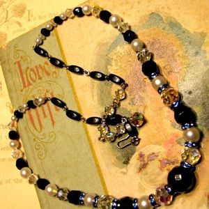 Bridgerton Inspired Jewelry Necklace Vintage Handmade OOAK Pearls Rosary